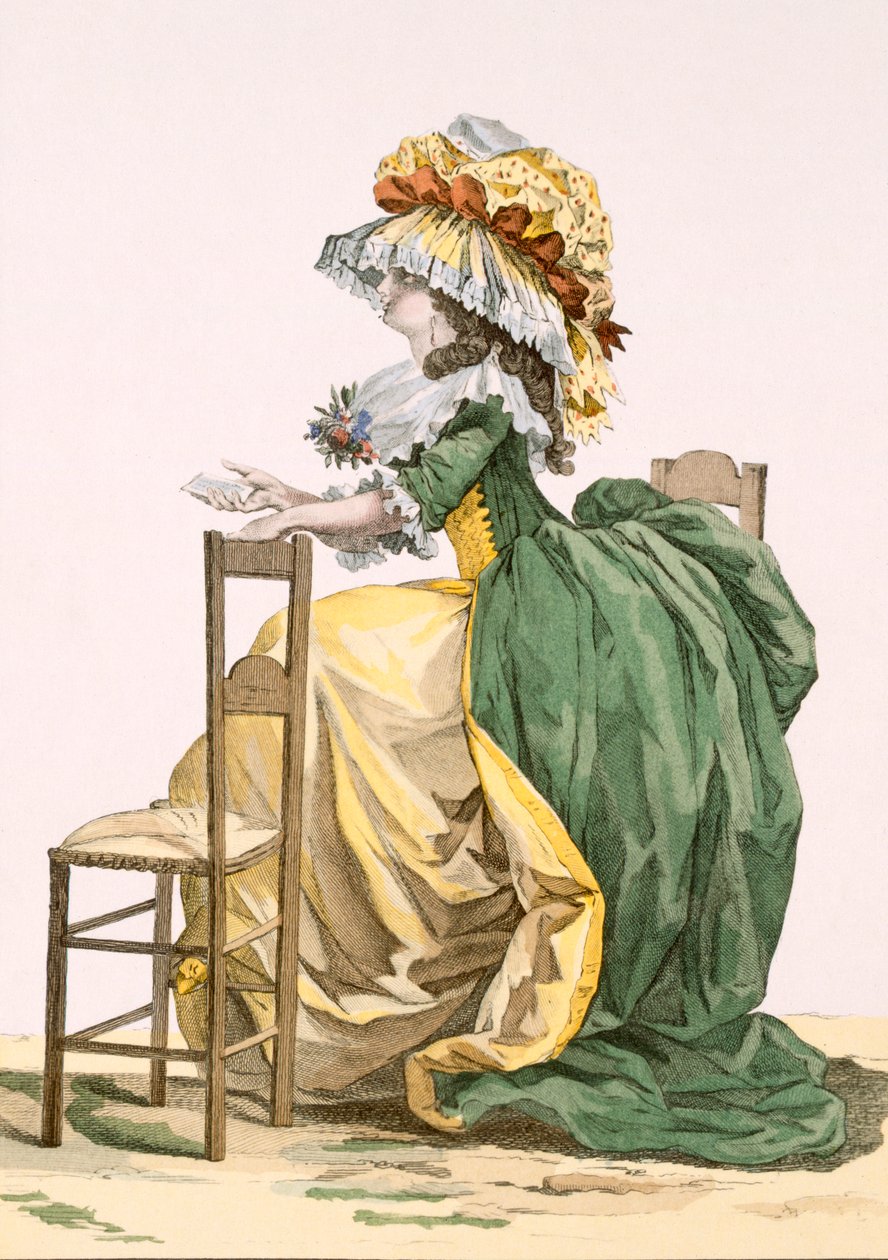 Robe élaborée pour dames, gravée par Bacquoy, planche de 
