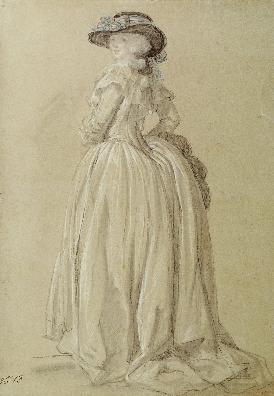 Jeune femme debout - Francois Louis Joseph Watteau