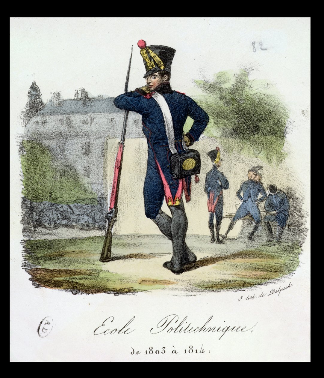Un élève en uniforme militaire de l