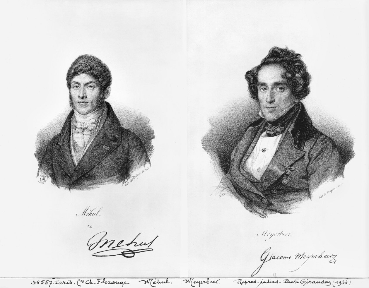 Étienne Méhul (1763-1817) et Giacomo Meyerbeer (1791-1864) - Francois Seraphin Delpech