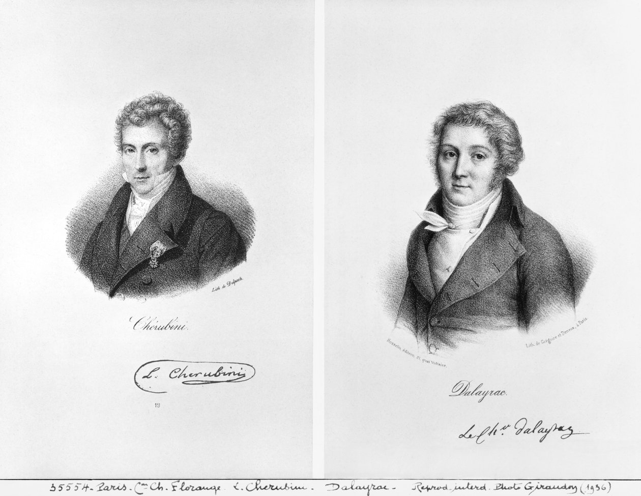 Luigi Cherubini (1760-1842) et Nicolas Marie Dalayrac (1753-1809) - Francois Seraphin Delpech