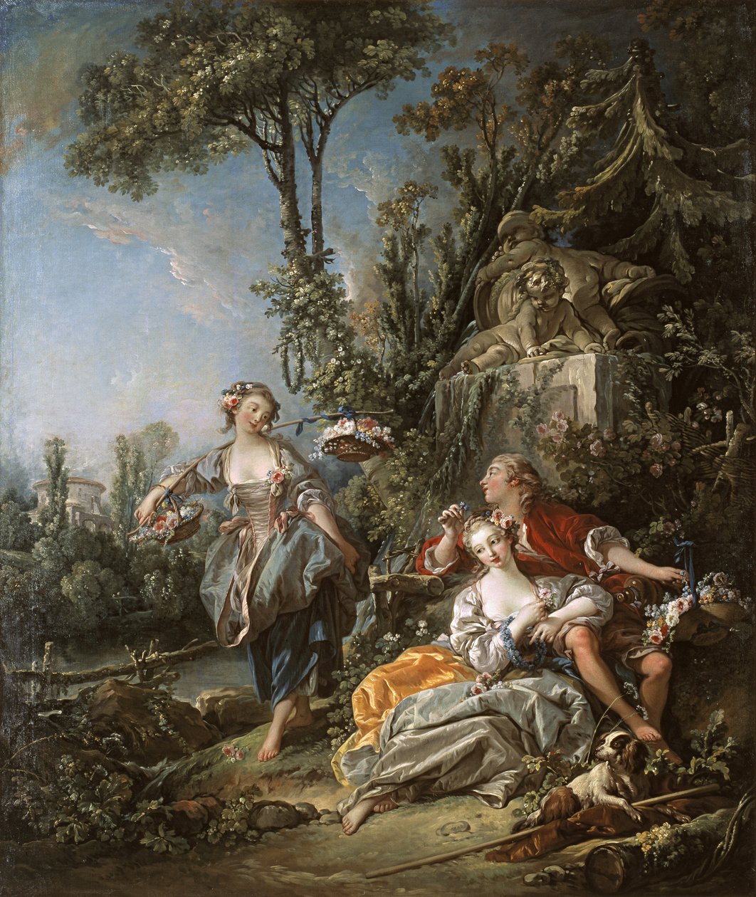 Amoureux dans un parc - François Boucher