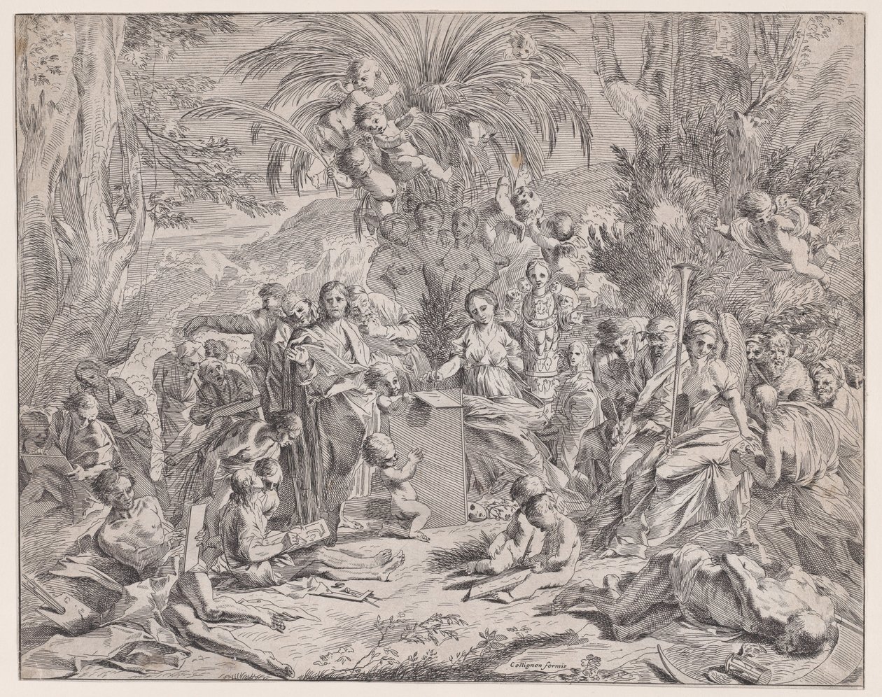 Une allégorie de la peinture, 17ème siècle - Francois Collignon