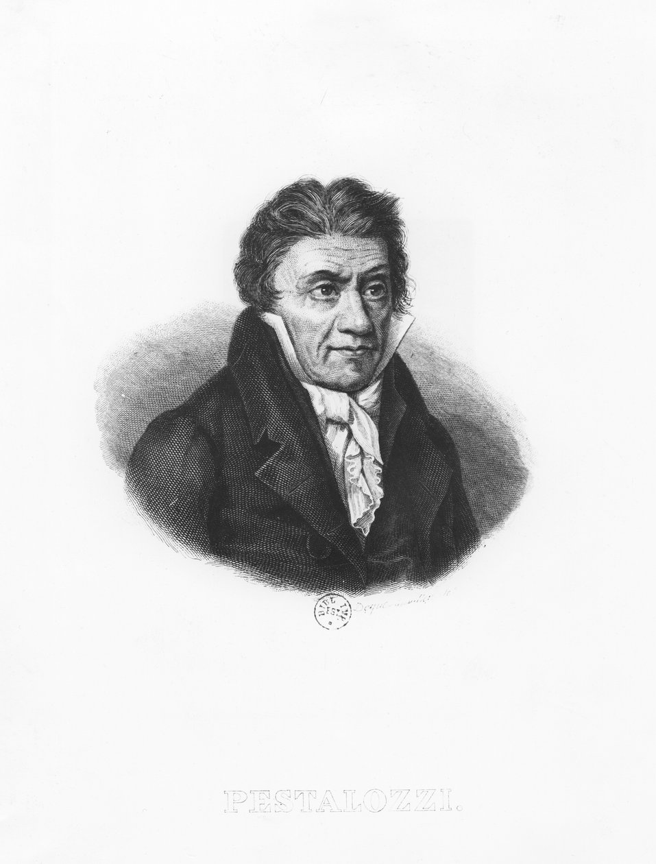 Portrait de Johann Heinrich Pestalozzi - Francois Dequevauviller