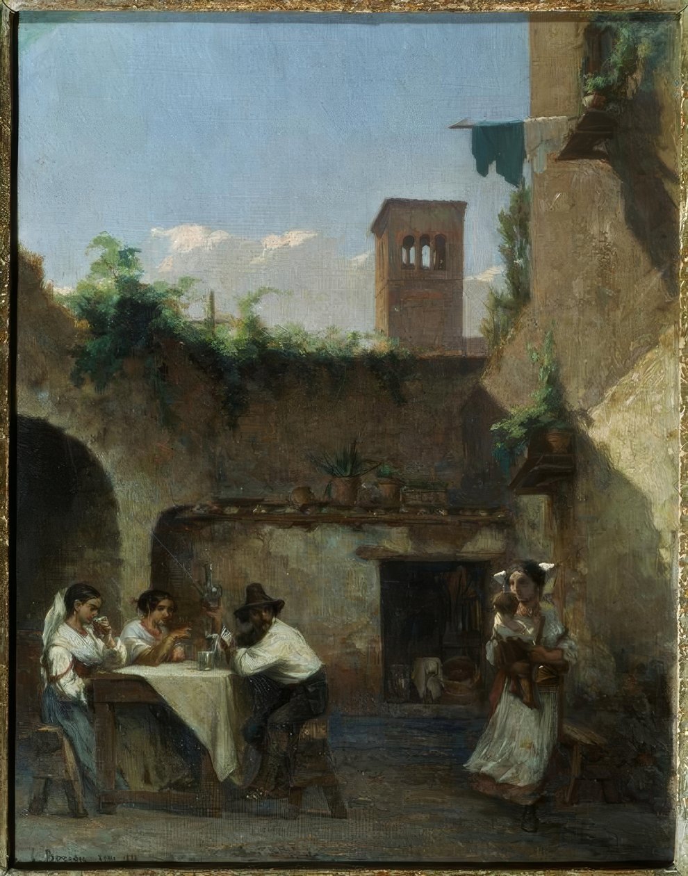 Rome, la taverne - Francois Louis David Bocion