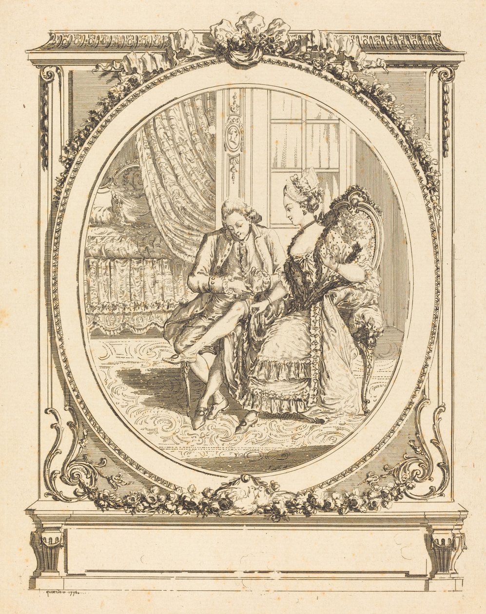 La jarretière - Francois Marie Isidore Queverdo