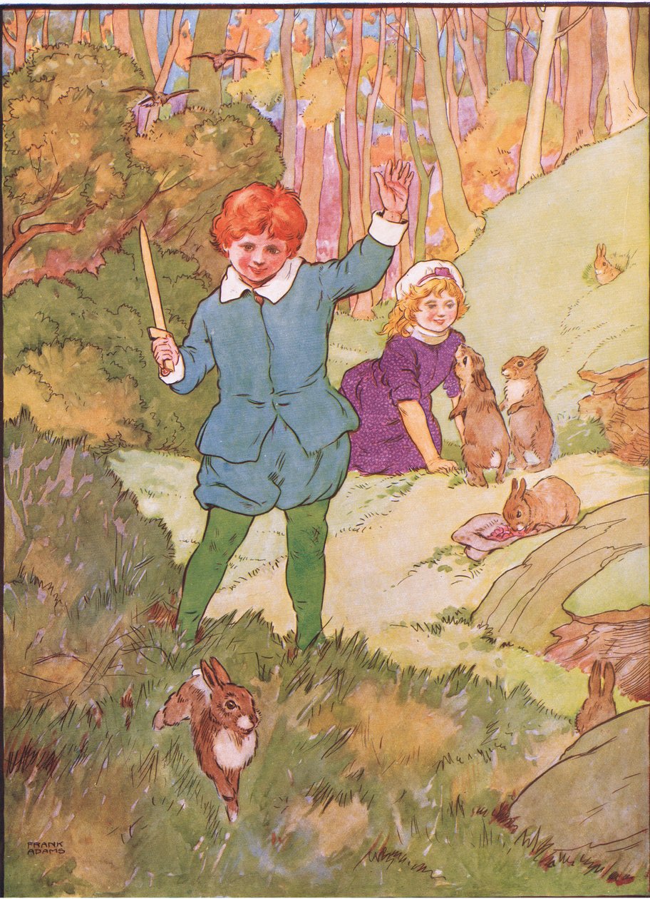 Ces jolis enfants avec des cœurs confiants, errant de haut en bas, années 1930 - Frank Adams