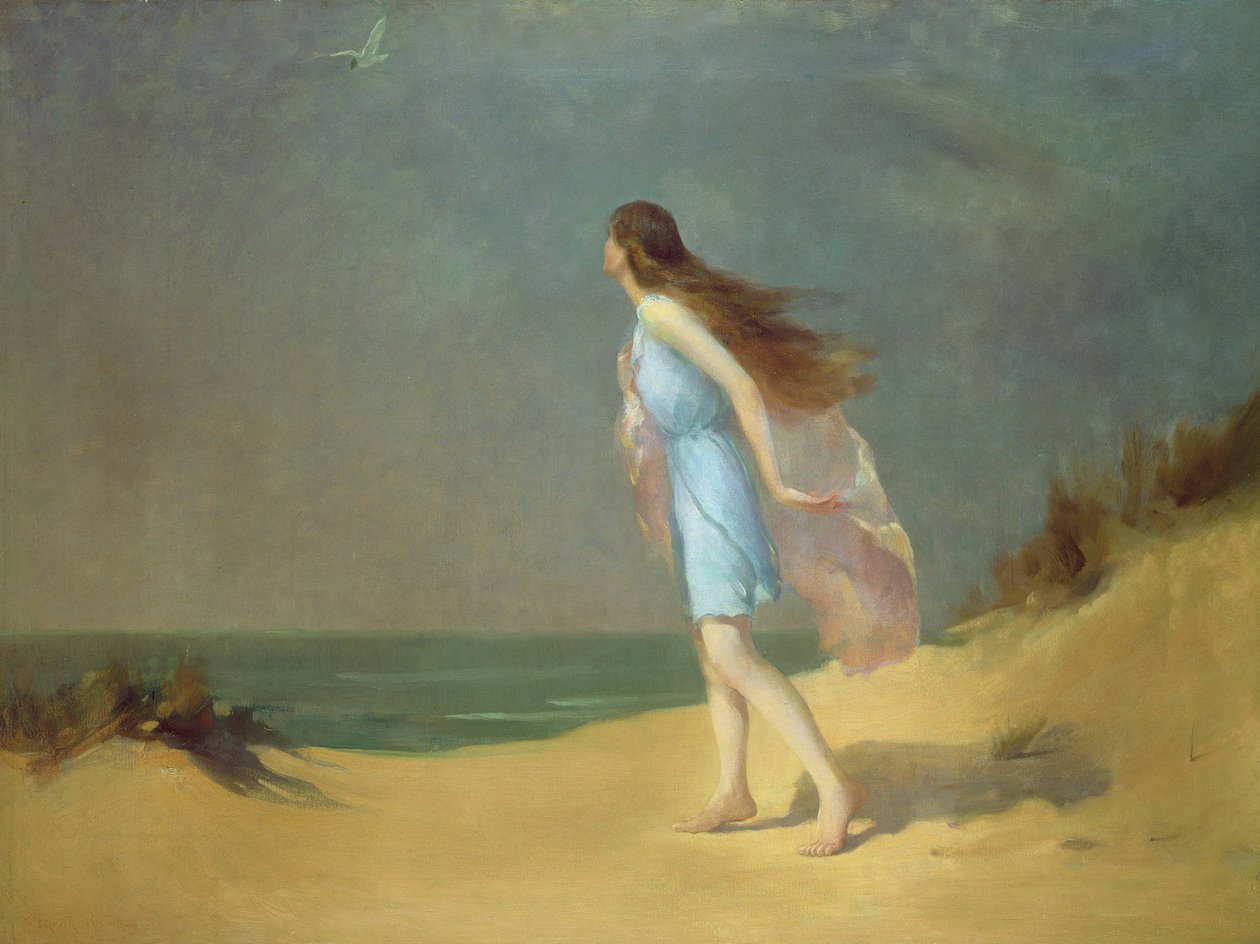 Fille sur la plage - Frank Richards