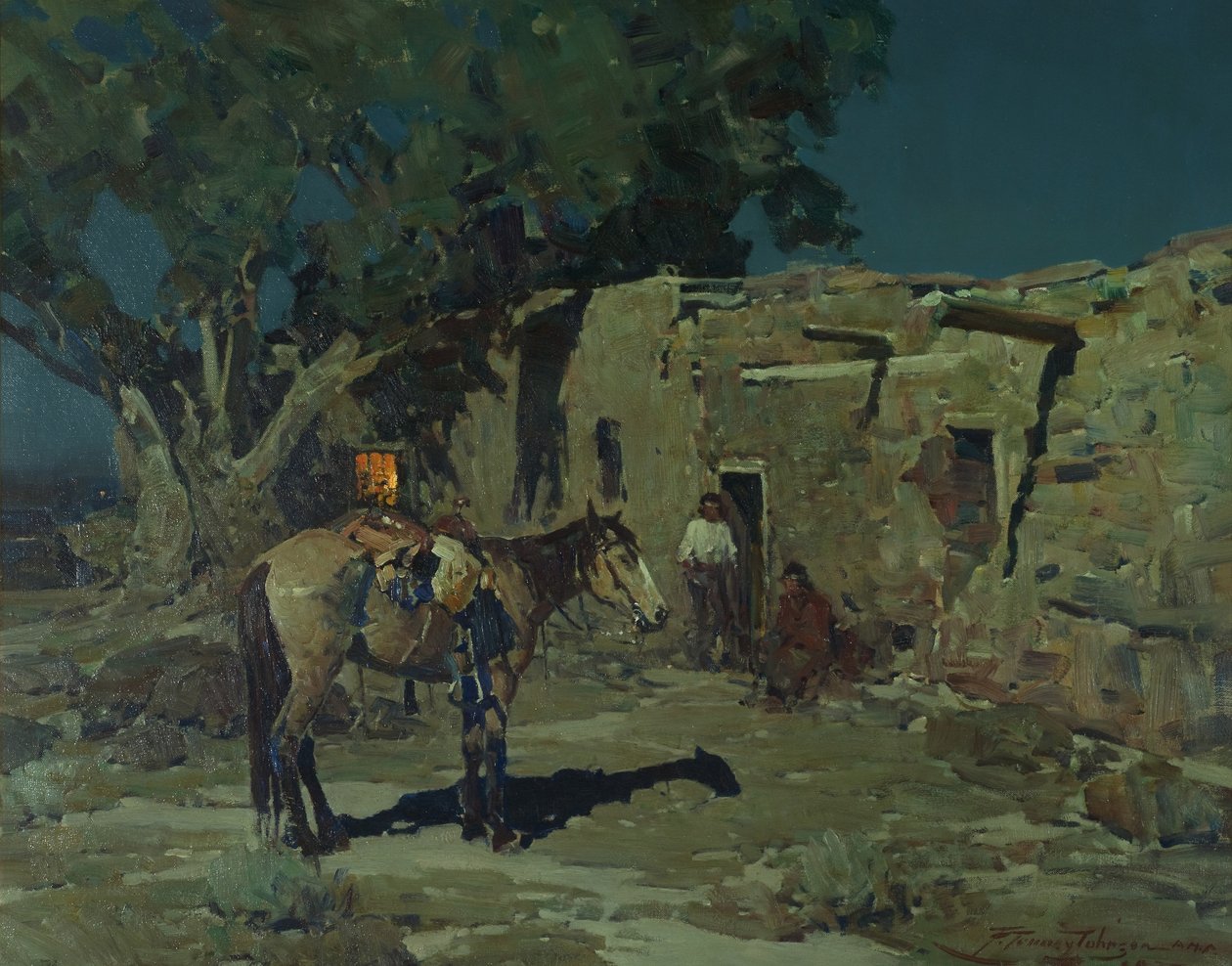 Dans le vieux Isleta, 1935 - Frank Tenney Johnson