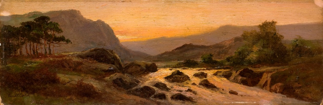 Coucher de Soleil, Ruisseau Rocheux - Frank Thomas Carter