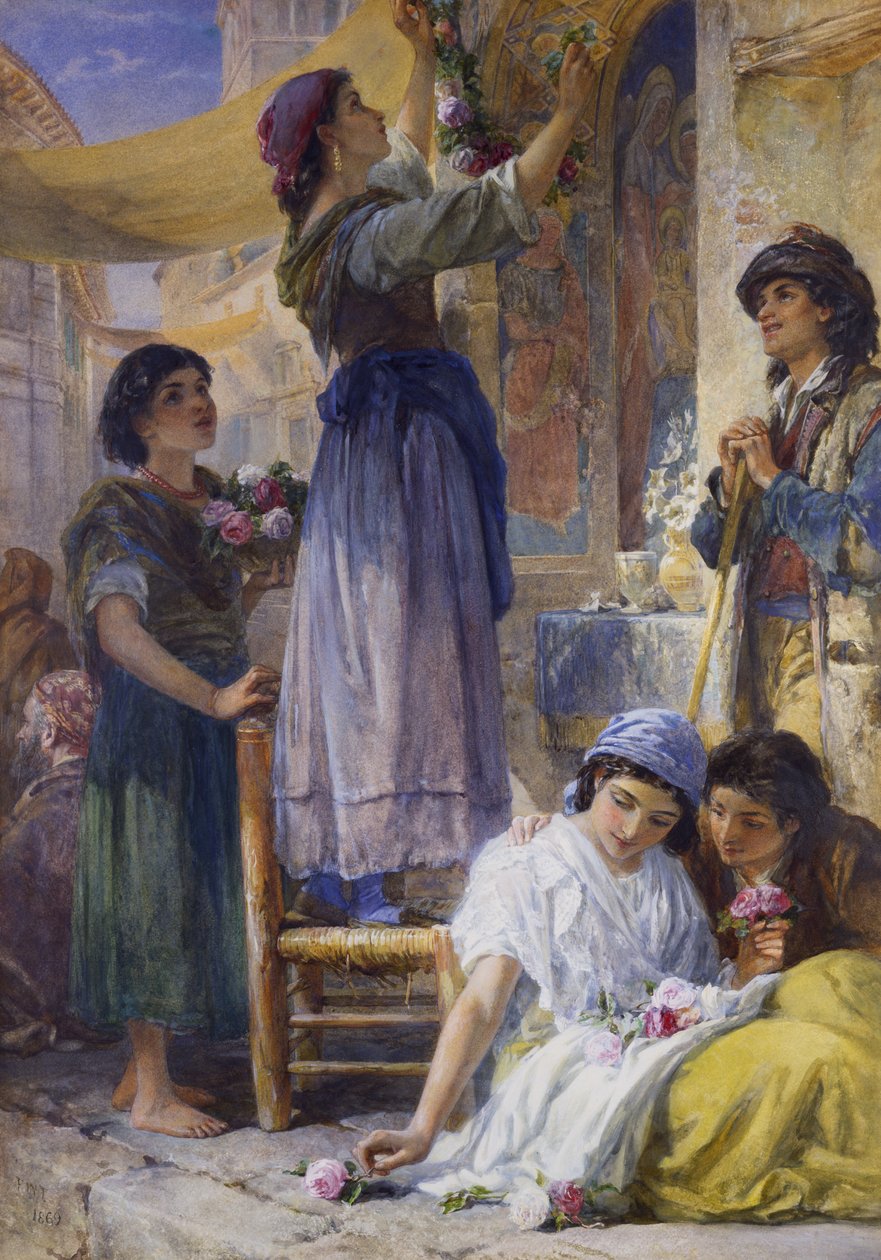 Préparation pour le festival, 1869 - Frank William Warwick Topham