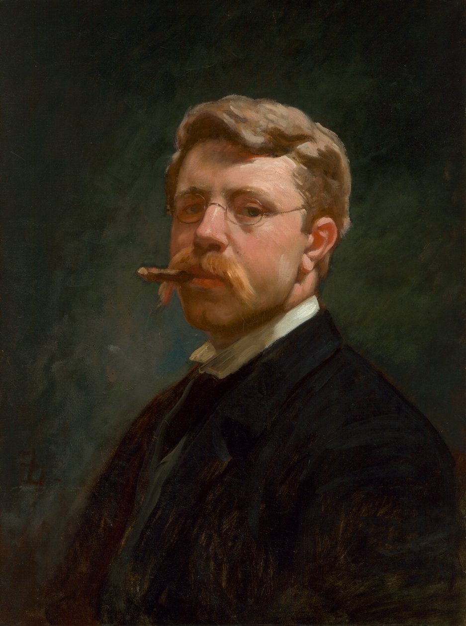 Frank Duveneck Autoportrait, vers 1890 - Frank Duveneck