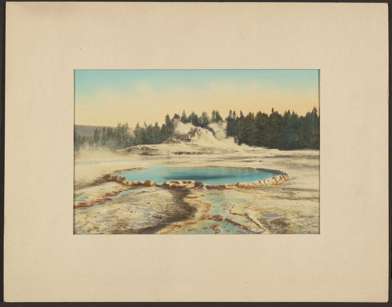 Puits et geyser du château - Frank Jay Haynes