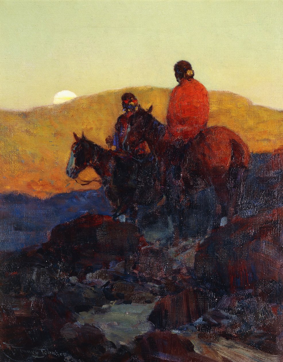 Lueur du Coucher de Soleil - Frank Tenney Johnson