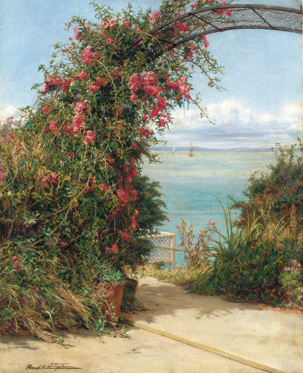 Un jardin au bord de la mer - Frank William Warwick Topham