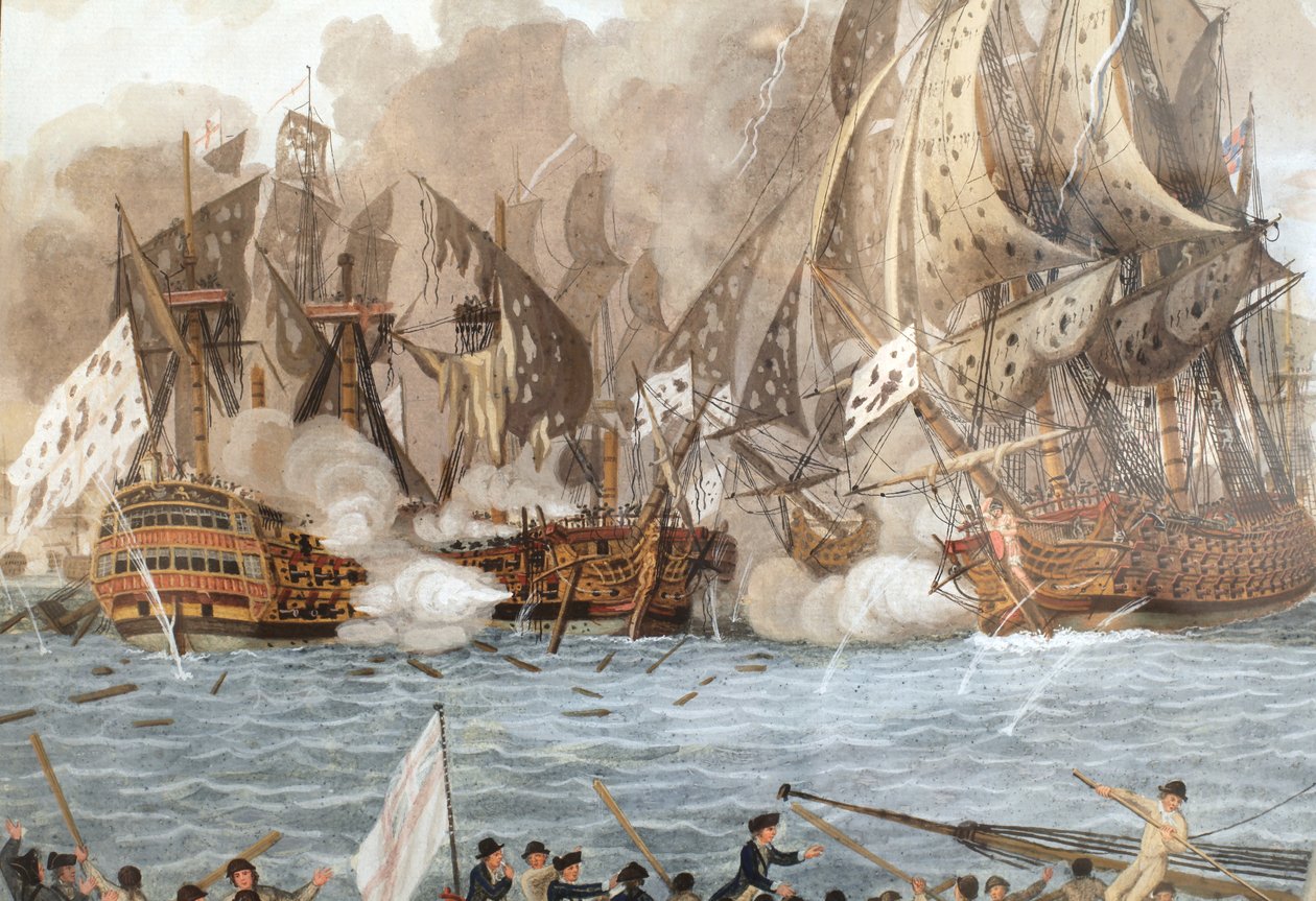 Bataille navale du 12 avril 1782 près de la Guadeloupe (i.e. Bataille des Saintes) - François Aimé Louis Dumoulin