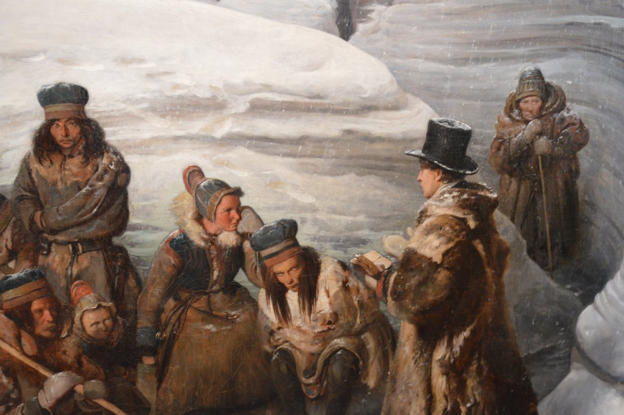 Læstadius prêche pour les Samis - François Auguste Biard