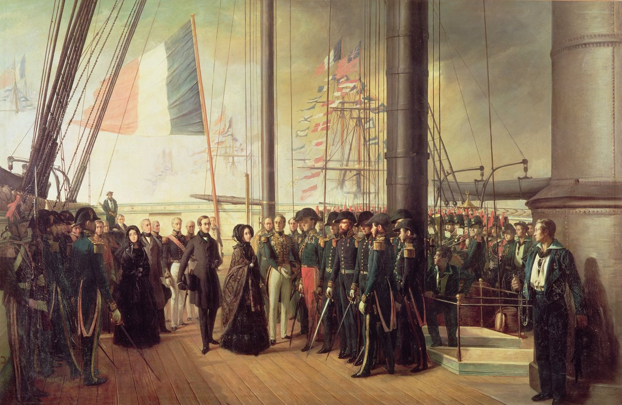 La reine Victoria I, reçue à bord du vapeur 