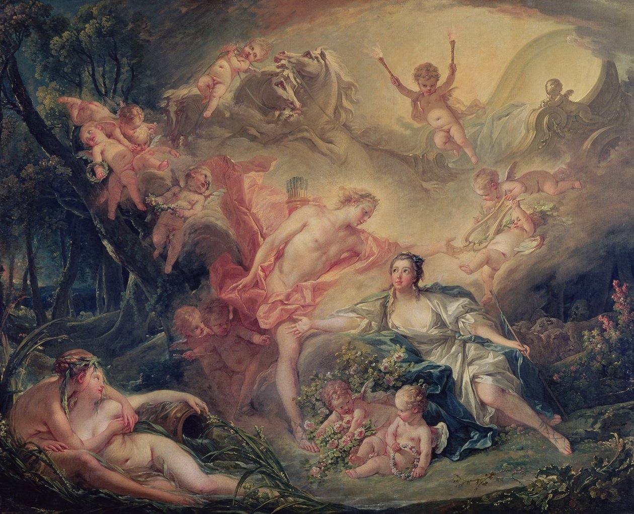 Apollon révélant sa divinité à la bergère Isse, 1750 - François Boucher