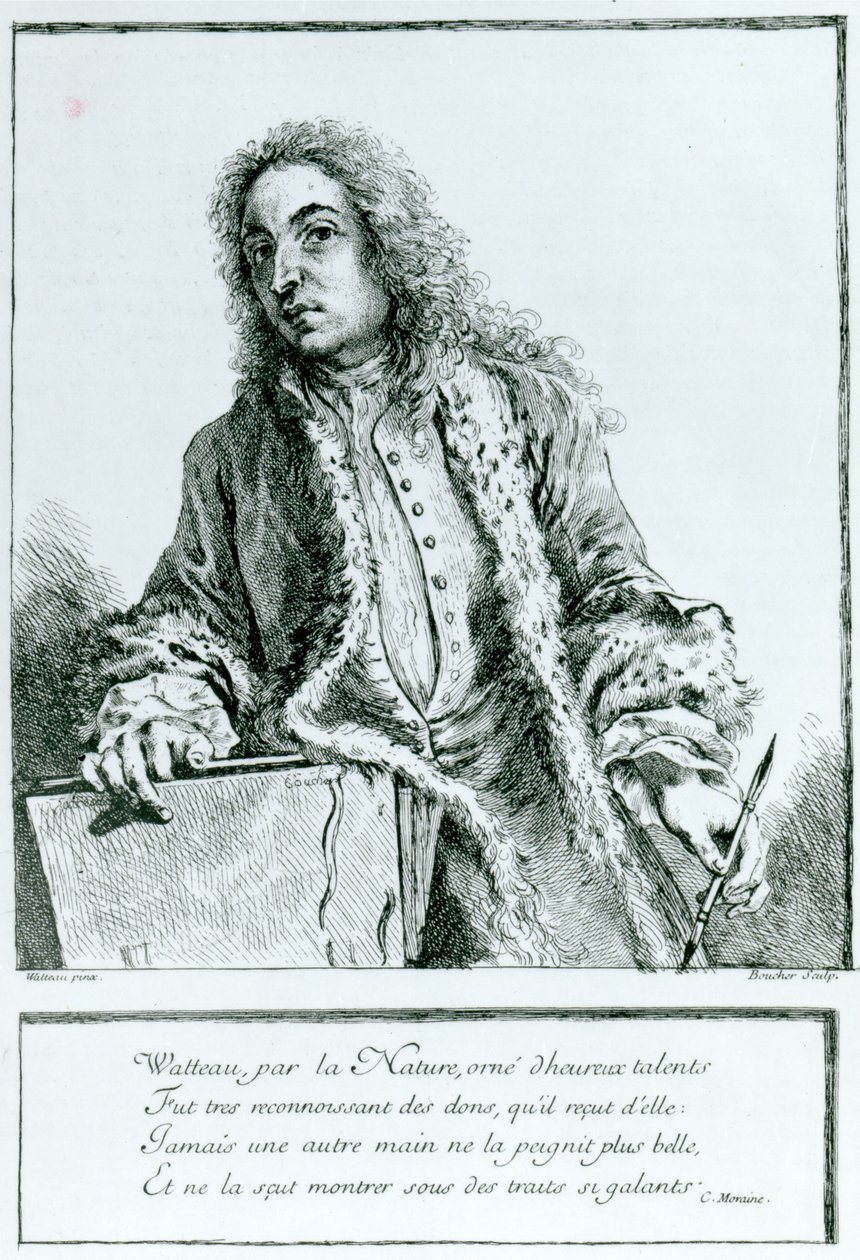 Portrait de Jean-Antoine Watteau (1684-1721) - François Boucher
