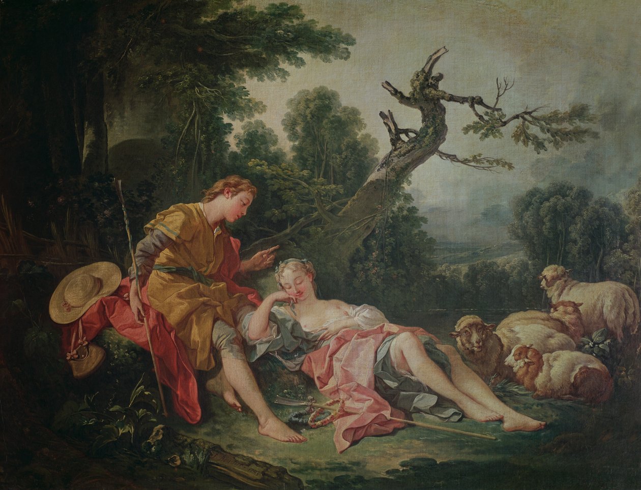La Bergère endormie - François Boucher
