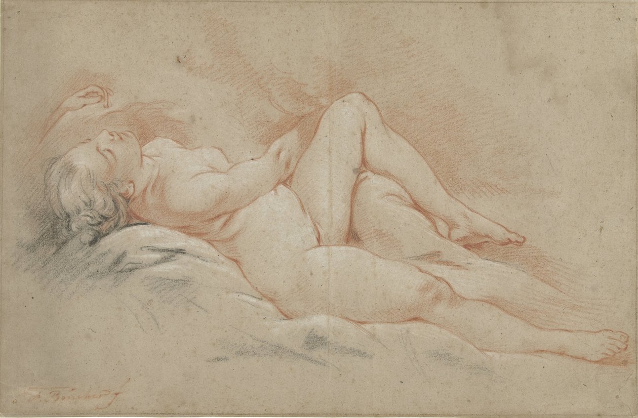 Femme nue allongée sur le dos - François Boucher