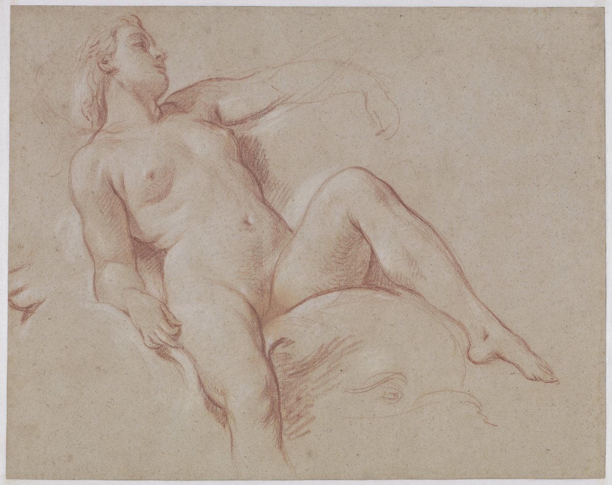 Femme nue sur un dauphin - François Boucher