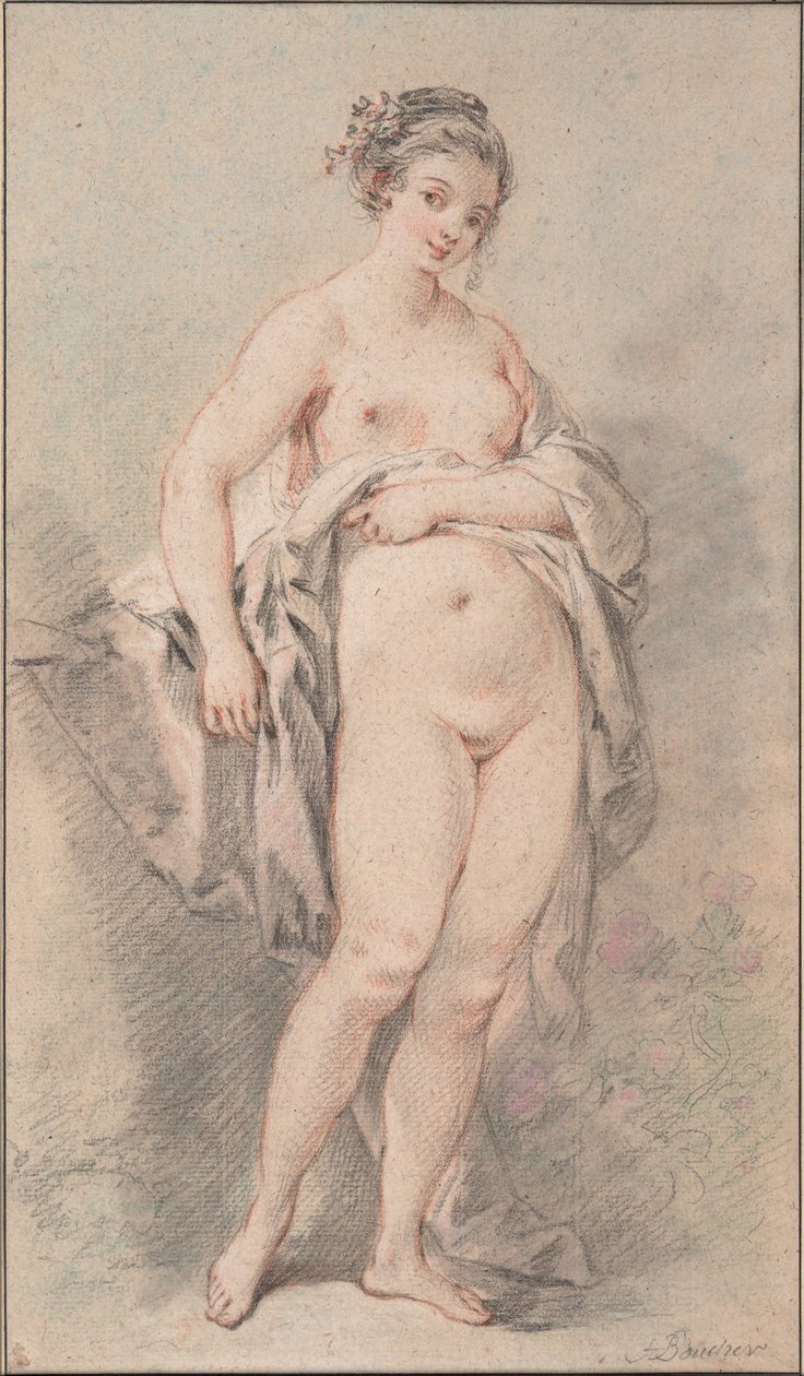 Jeune fille nue debout - François Boucher