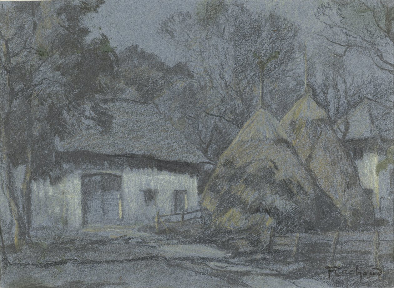 Meules de foin près d