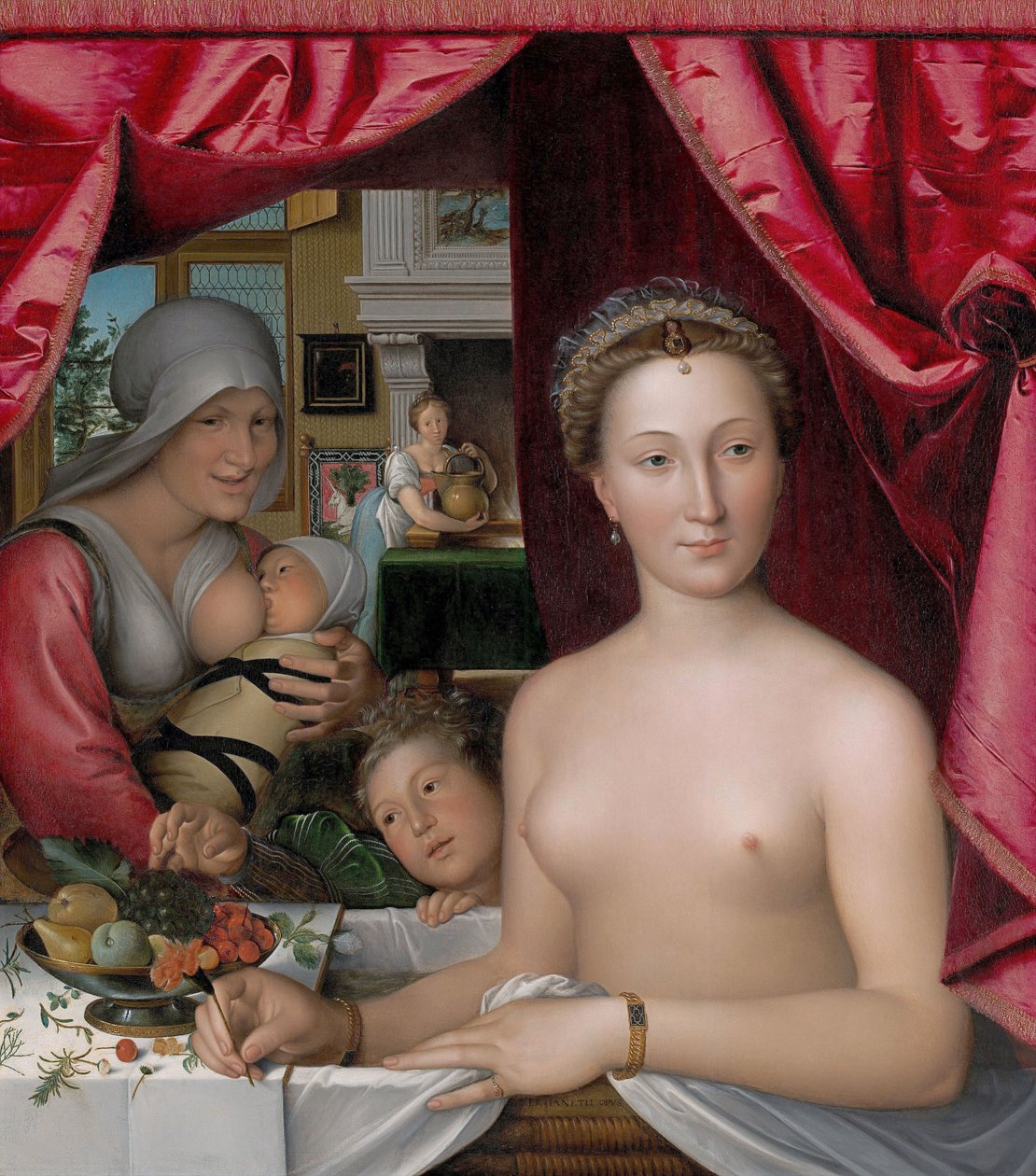 Une dame dans son bain - François Clouet