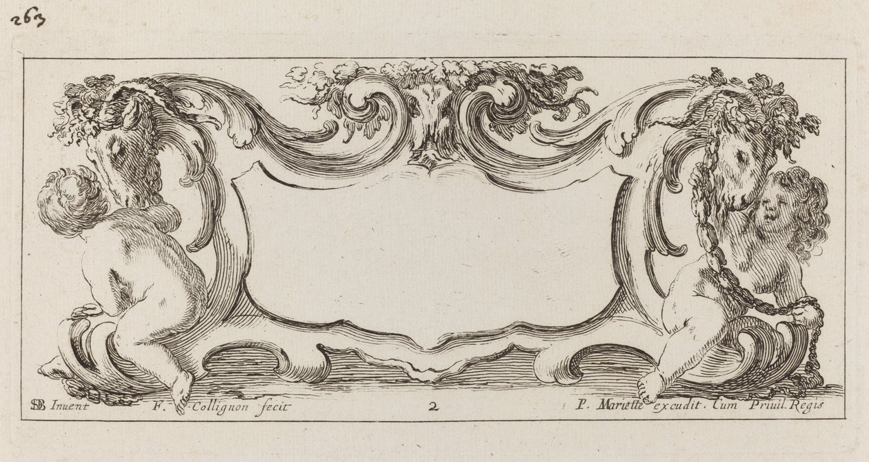 Cartouche - François Collignon after Stefano Della Bella