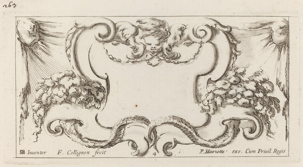 Cartouche - François Collignon after Stefano Della Bella