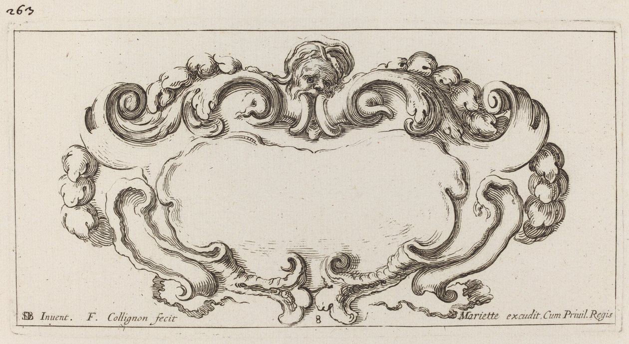 Cartouche - François Collignon after Stefano Della Bella
