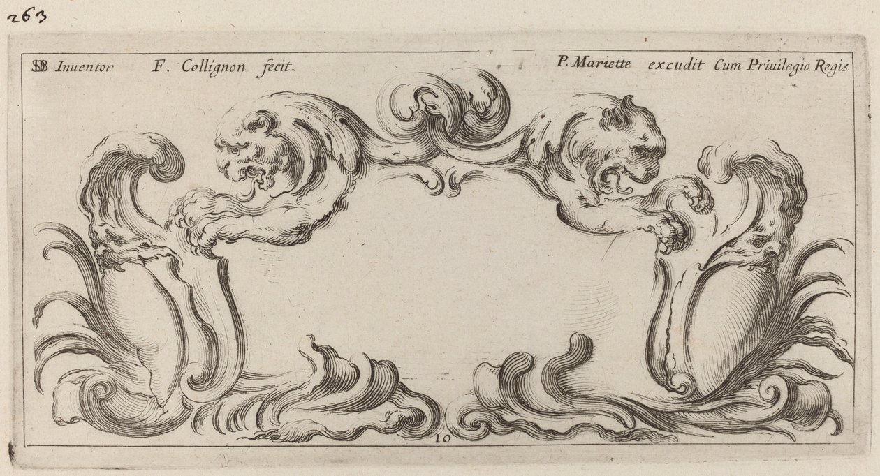 Cartouche - François Collignon after Stefano Della Bella