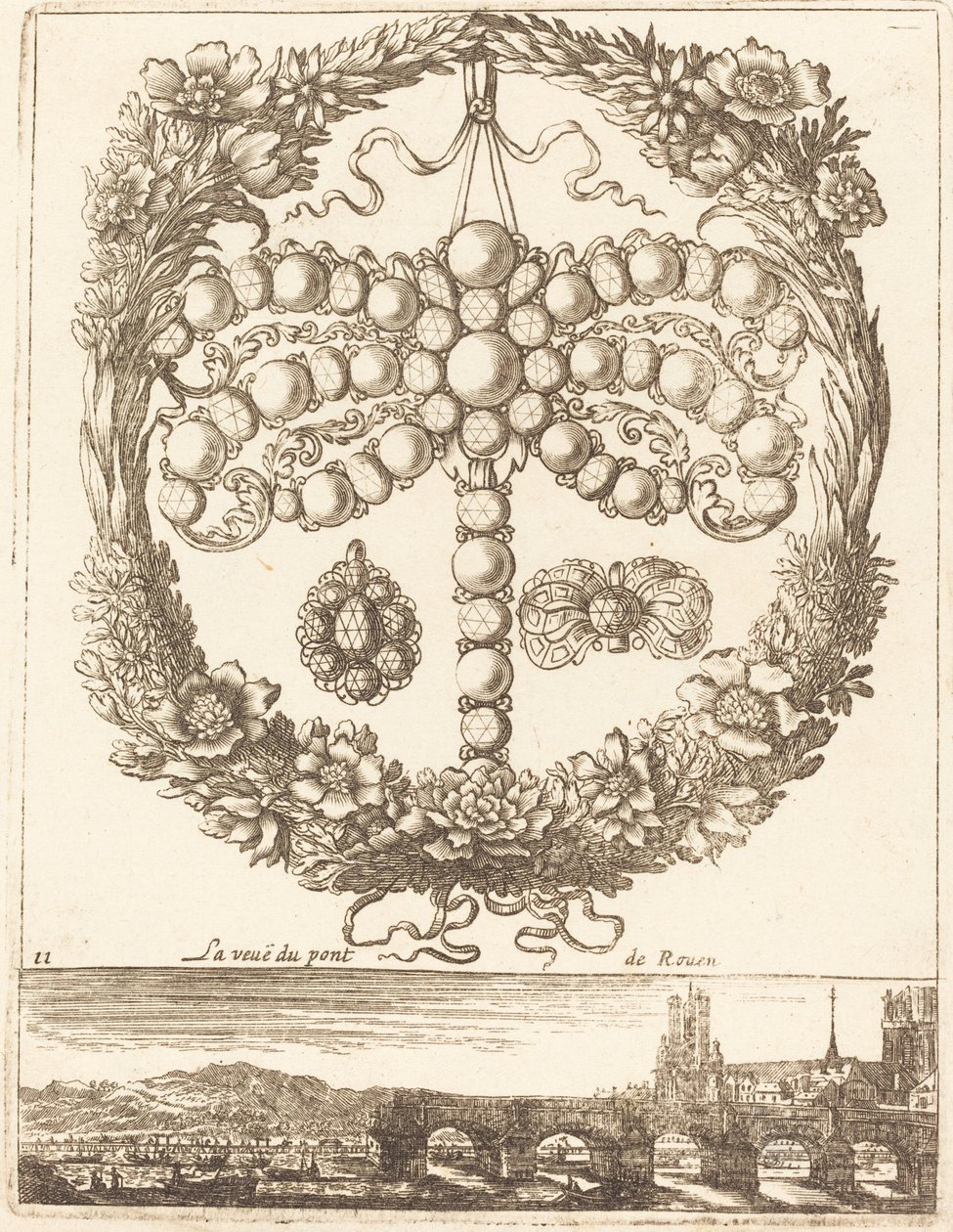 La vue du pont de Rouen - François Le Febvre