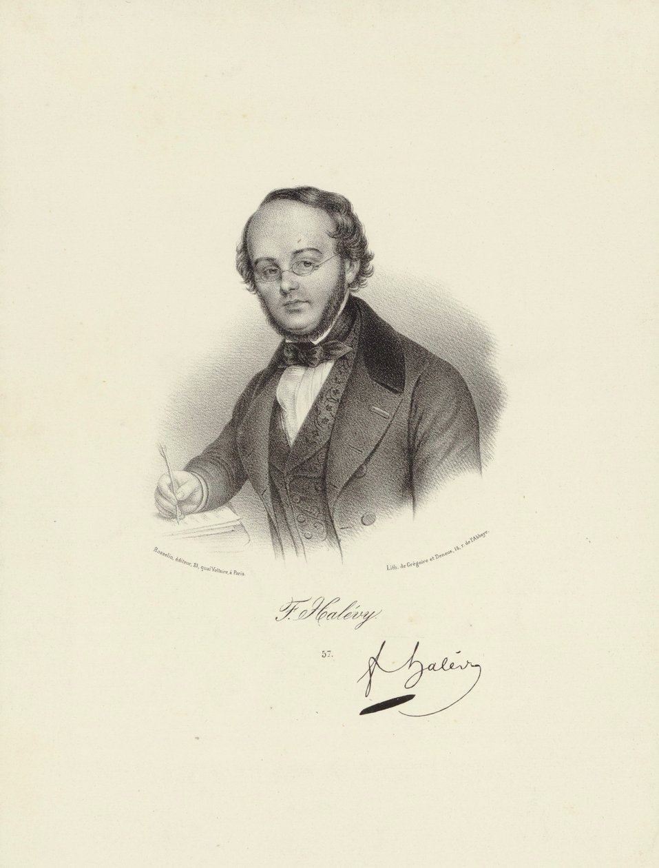 Personne représentée :  Jacques Fromental Halévy - Francois Seraphin Delpech