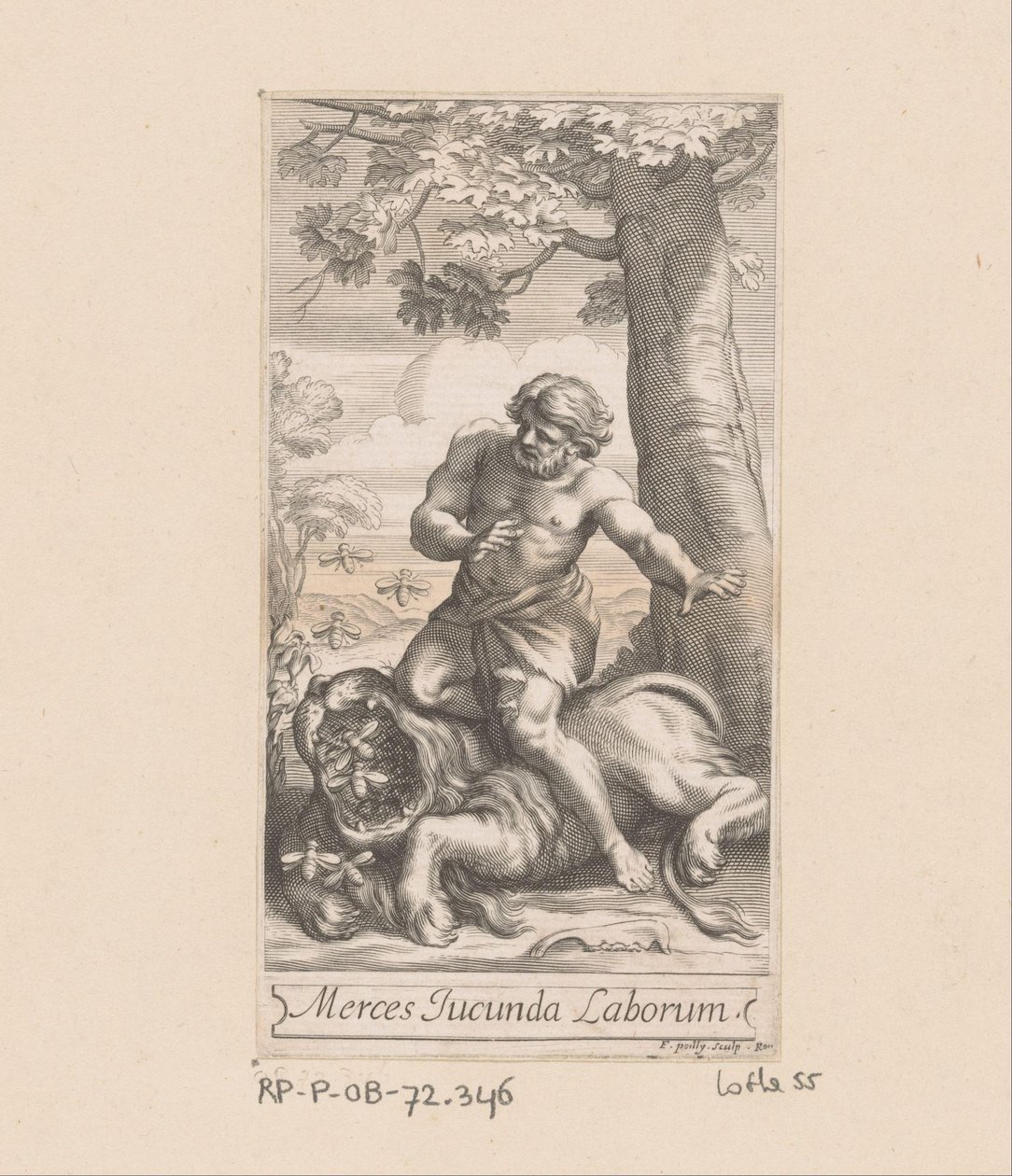 Samson et le lion - François de Poilly (I)