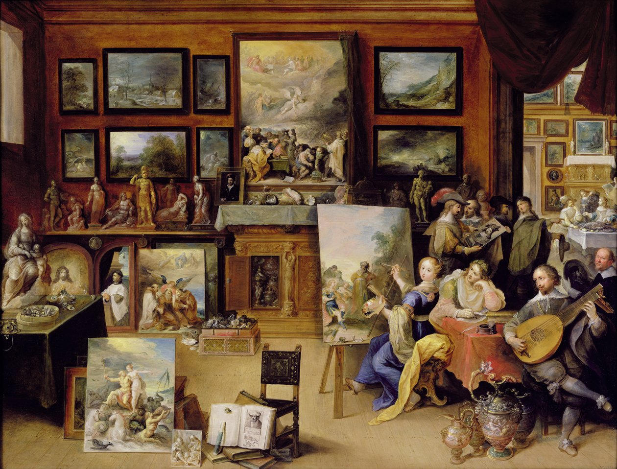 Pictura, Poesis et Musica dans une Pronkkamer - Frans II Francken the Younger