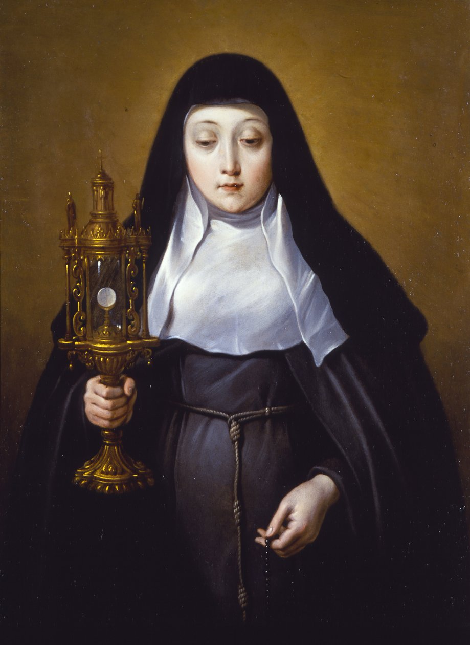 Sainte Claire tenant une monstrance avec l