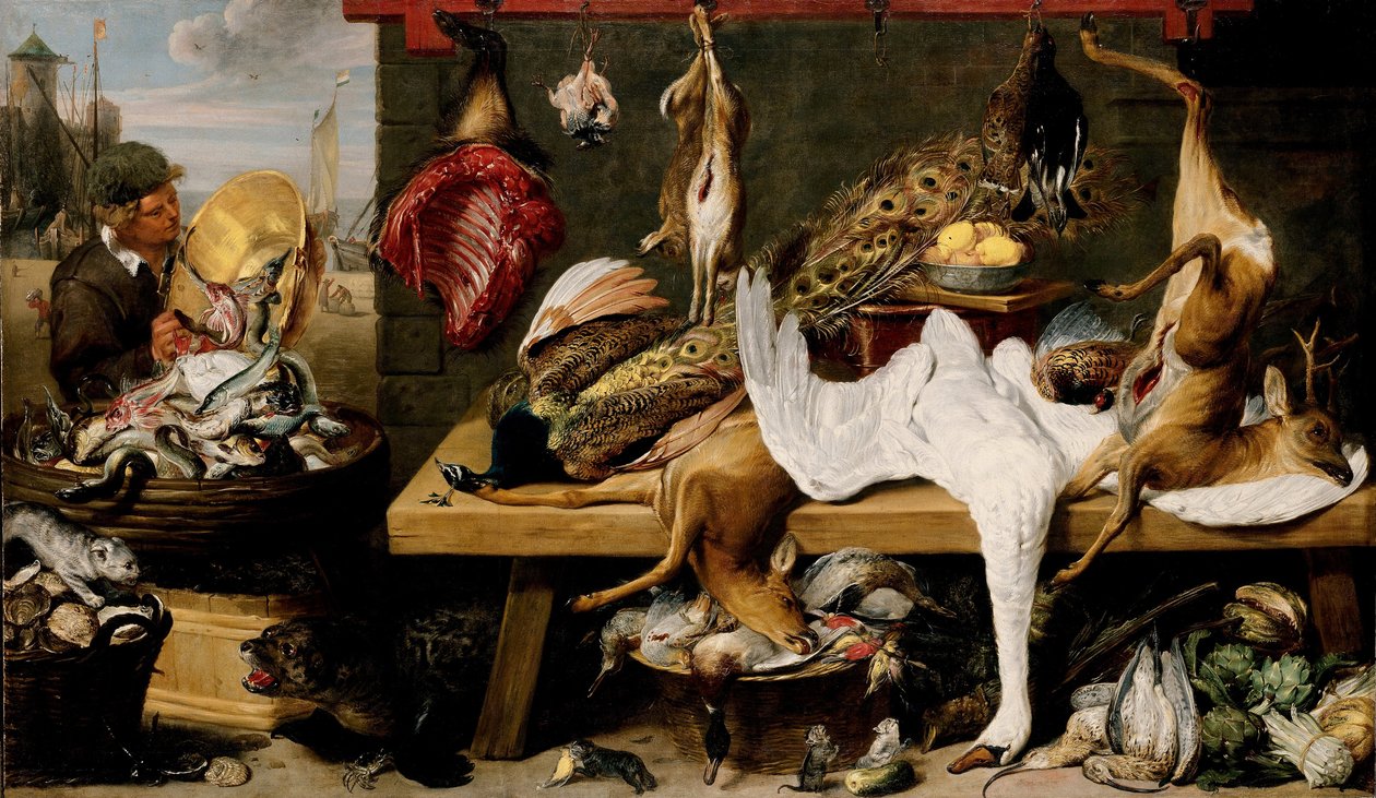 Scène de marché sur un quai - Frans Snyders or Snijders