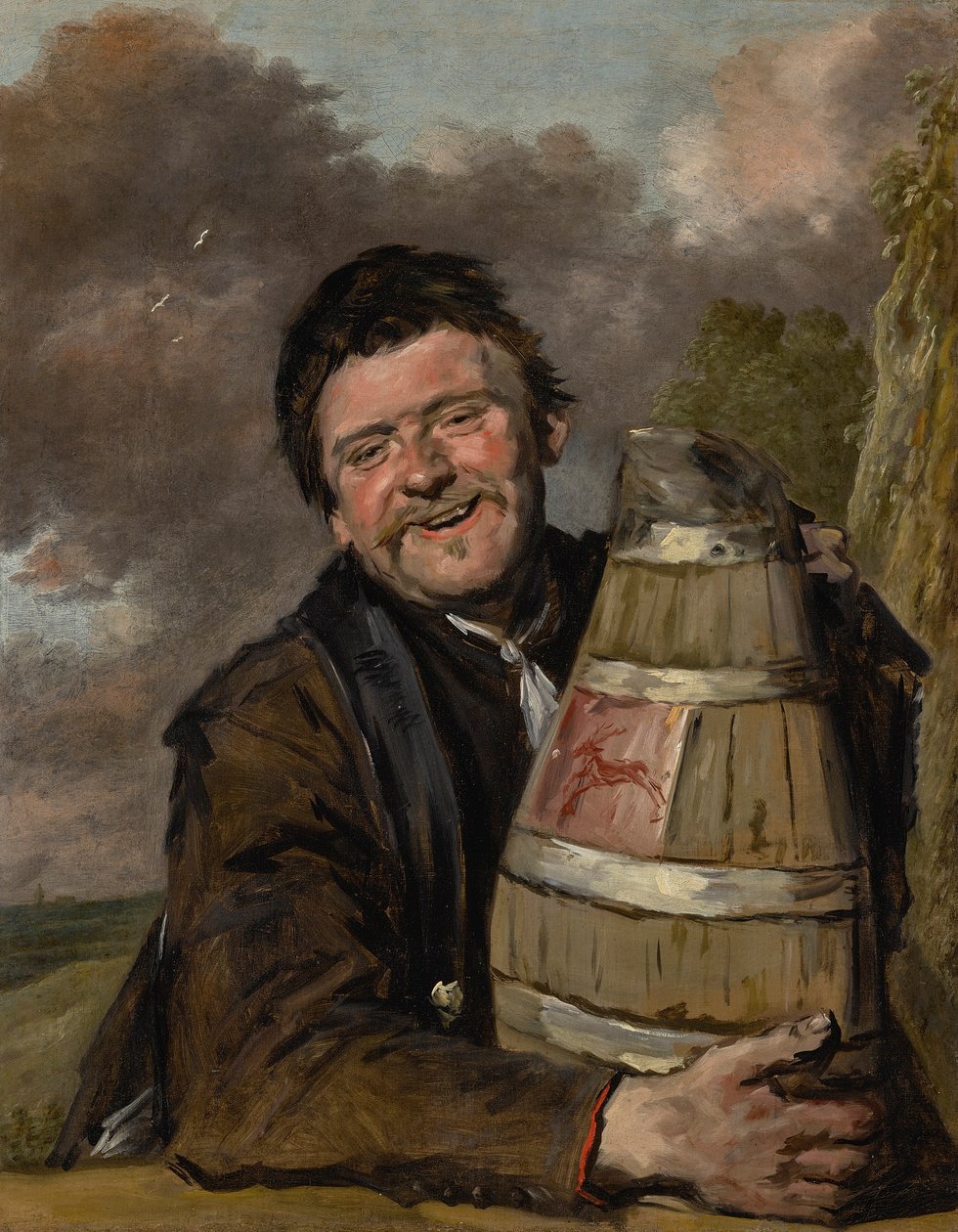 Homme avec une chope de bière - Frans Hals