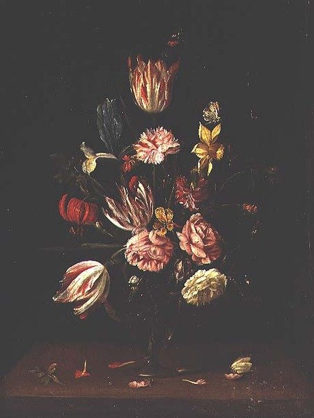 Tulipes, roses, iris et jonquille - Frans Ykens