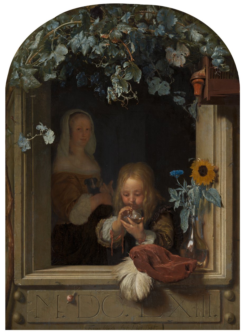 Un garçon soufflant des bulles, 1663 - Frans van Mieris