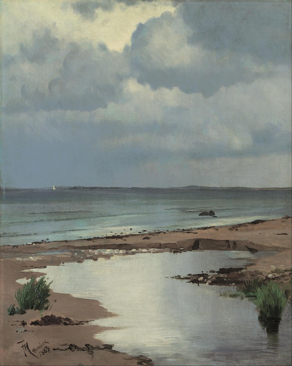 Depuis la plage de Hornbæk - Frants Henningsen