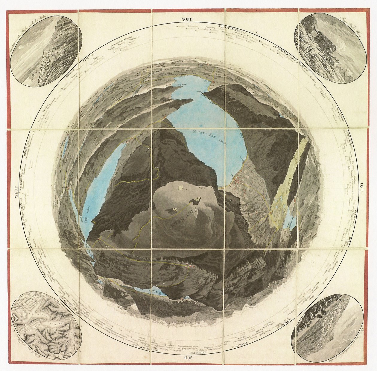 Panorama ou vue circulaire du Rigiberg, 1830 - Franz Ludwig Pfyffer