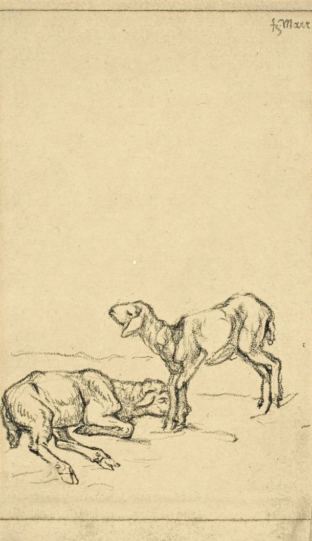 Deux agneaux - Franz Marc
