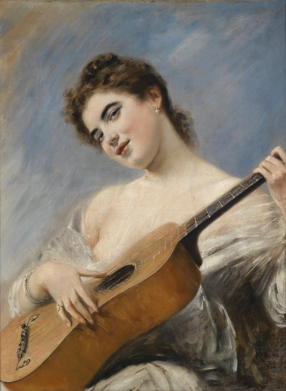 La joueuse de guitare - Franz Russ jun.