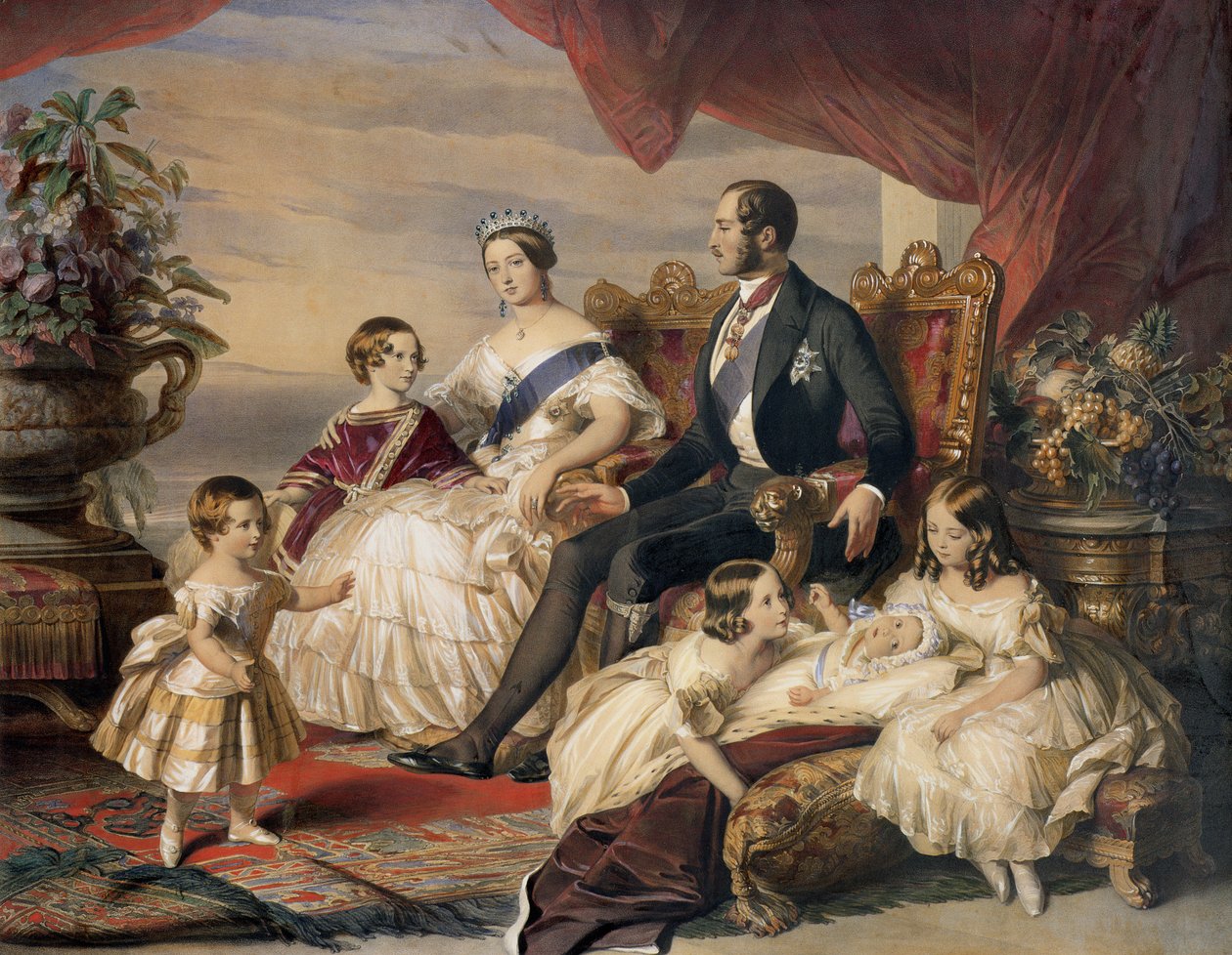 La reine Victoria (1819-1901) et le prince Albert (1819-61) avec cinq de leurs enfants, 1846 - Franz Xaver Winterhalter