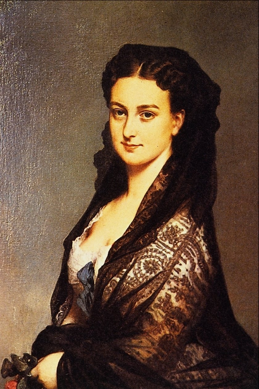 Inconnue avec Mantille - Franz Xaver Winterhalter