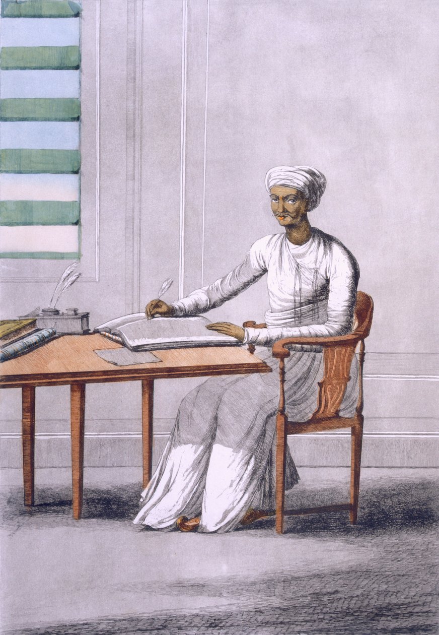 Un scribe causto, pub. 1808-12 - Franz Balthazar Solvyns